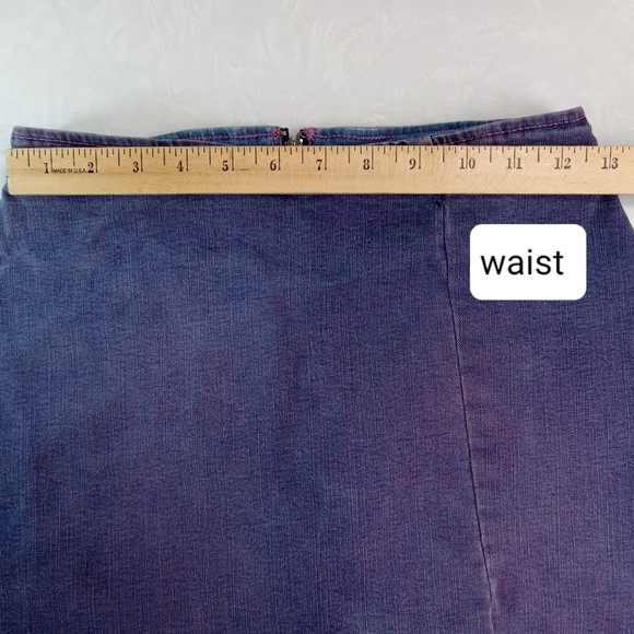 Free Spirited Wild Fable Sexy Denim Mini Skirt Mid Wash Blue W4 Straight Stretch - Picture 8 of 11